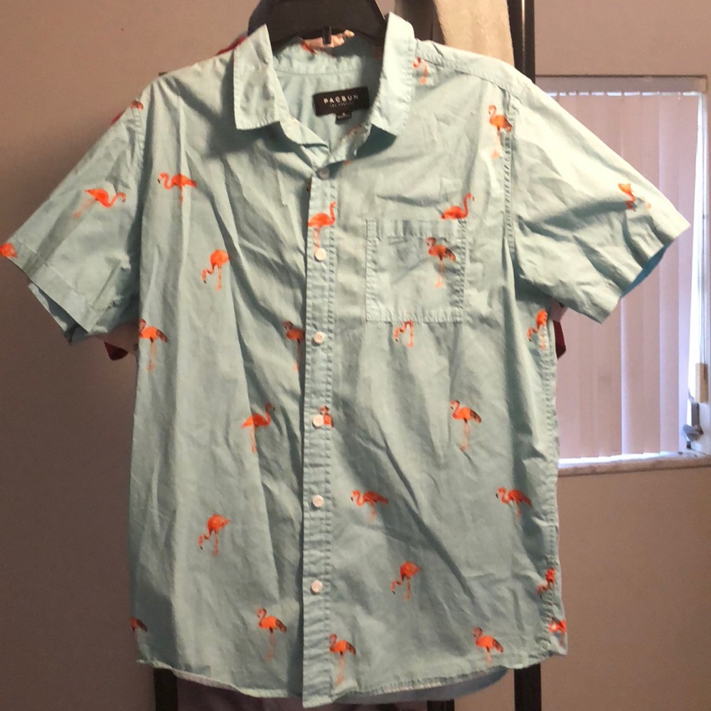 PacSun Men’s Flamingo Tiel Button Down